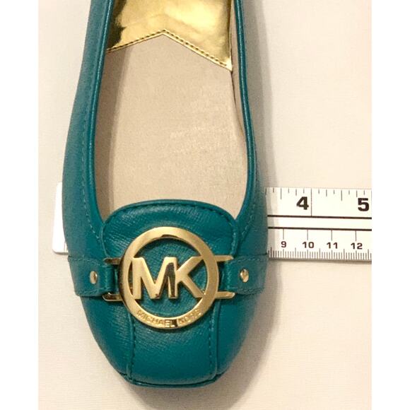 Michael Kors Womens Shoes Green Fulton Moccasins Flats 7 Leather Upper Slip On - Picture 9 of 15